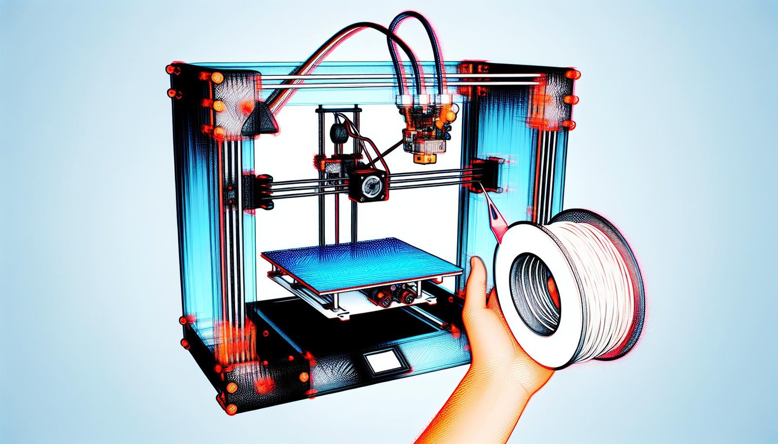 Chargement du filament dans‌ limprimante 3D Whitbox